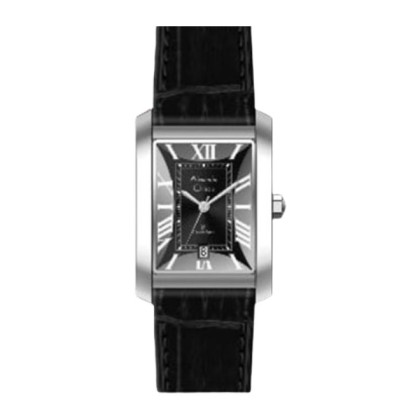 Alexandre Christie ALCW8714MDLSSBA Black Dial Black Leather Analog Men Watch